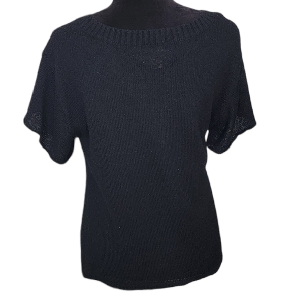 Wildfox White Label USA Sequin Black Wool Blend Top Size XS - Picture 7 of 9